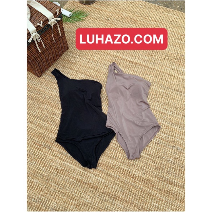 Bikini 1 mảnh hở lưng  LUHAZO đồ bơi nữ đi biển liền thân kín đáo sexy Hàn Quốc nâng ngực che bụng 2530 DK8T4