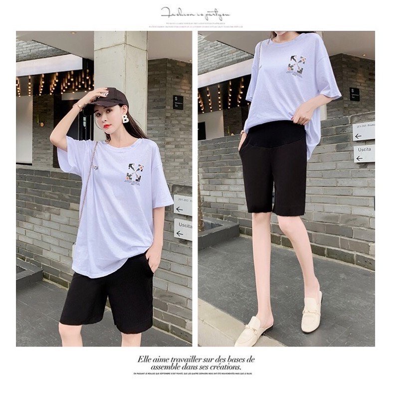 Quần ngố đùi bầu tăm lạnh siêu mát, kiểu trên gối