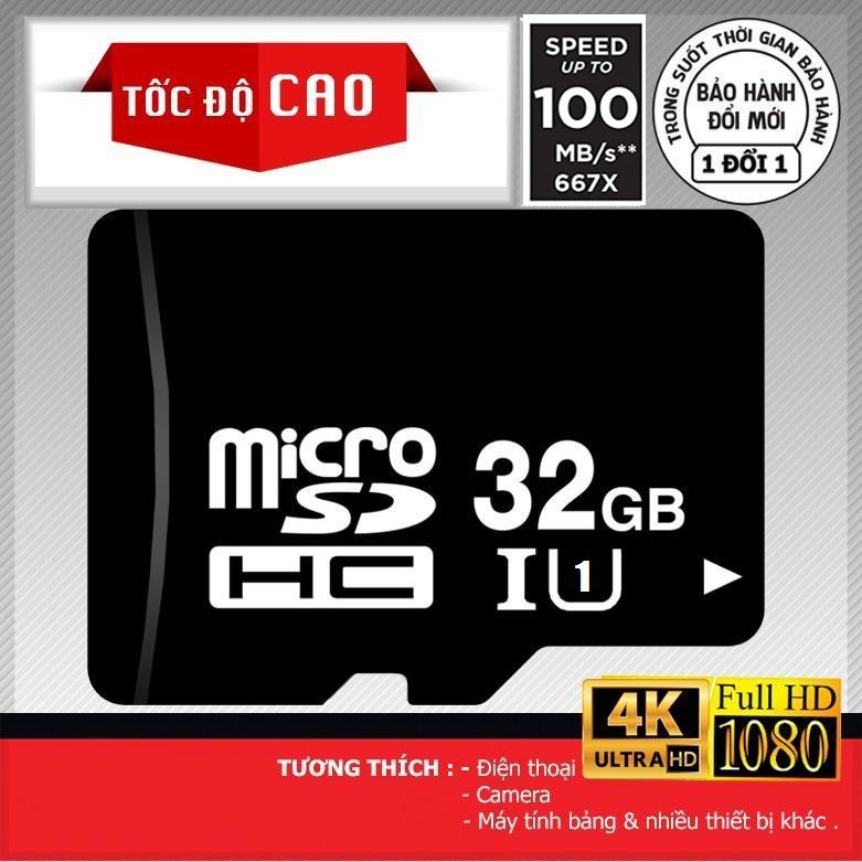 [Mã ELFLASH5 giảm 20K đơn 50K] Thẻ nhớ Micro SD 32Gb 16Gb tốc độ 100Mb/s