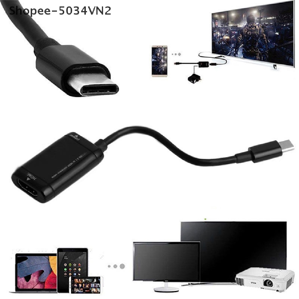 Cáp Chuyển Đổi USB Type C Sang HDMI 3.1 5034VN2 Màu Đen Cho Điện Thoại / Máy Tính Bảng Android