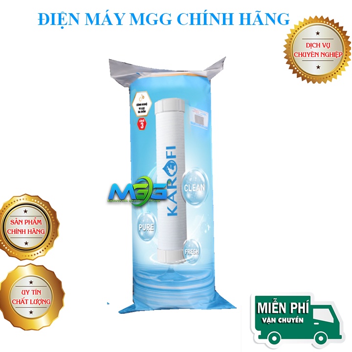 Bộ 3 lõi lọc nước Karofi  số 123 chính hãng, lõi lọc thô dùng cho máy lọc nước giúp loại bỏ tạp chất làm sạch nước