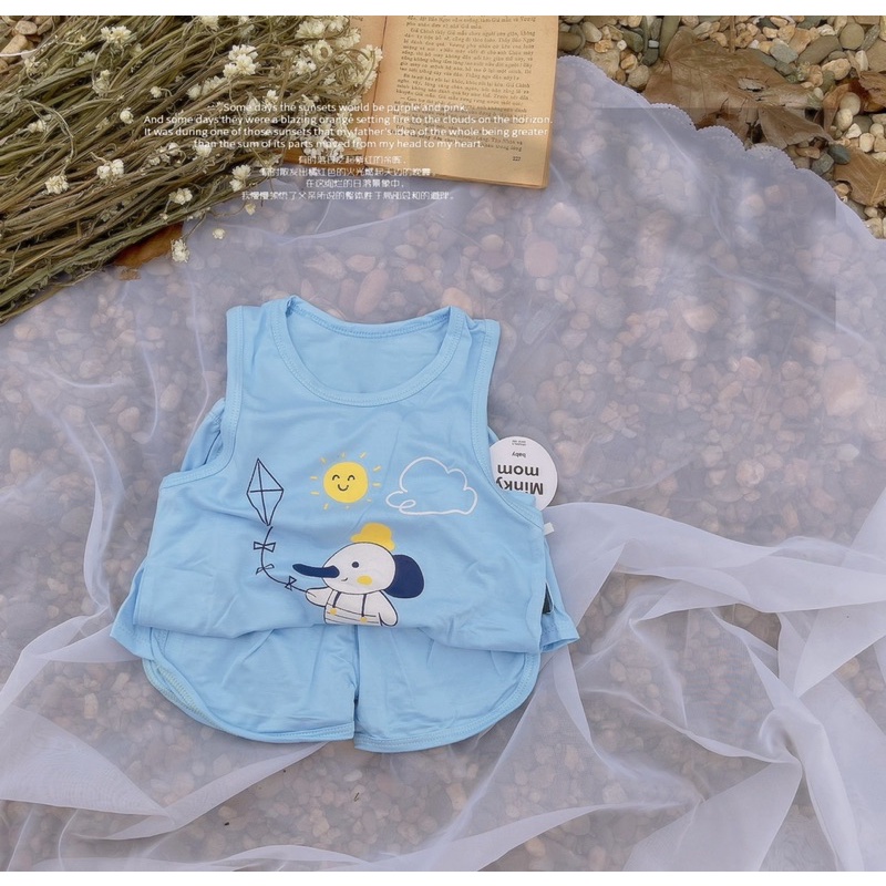 [SET THUN LẠNH] Bộ thun lạnh hình thú mềm mát cho bé