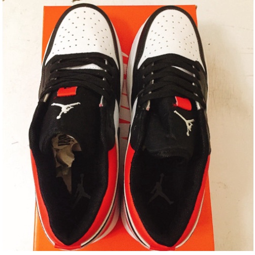 Giày Air Jordan 1 Low Bred Toe, Giày Thể Thao Force Đỏ Đen Thấp Cổ | BigBuy360 - bigbuy360.vn