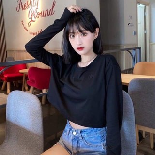 áo croptop from rộng tay dài