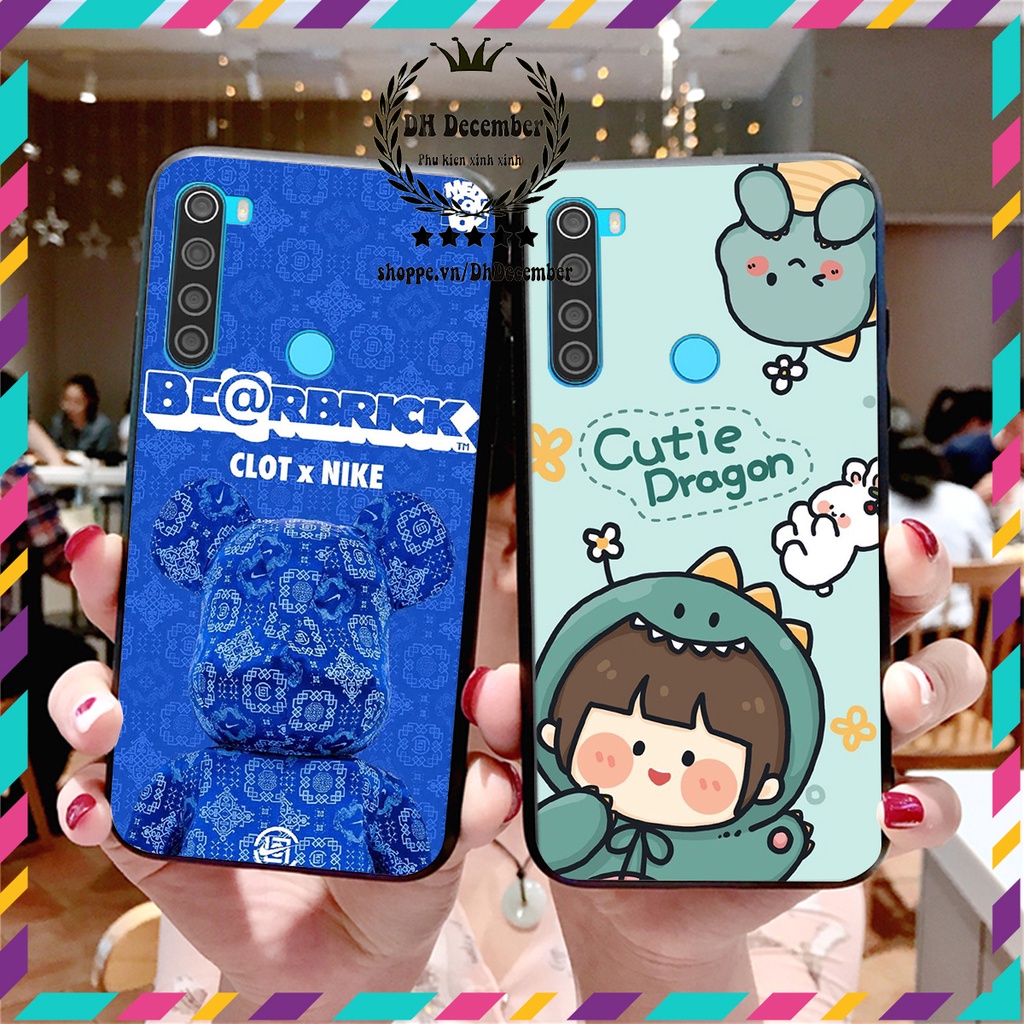 Ốp lưng Xiaomi REDMI NOTE 8 in hình 3D lucky, gấu Brick xinh xắn - KHÔNG NÊN BỎ LỠ