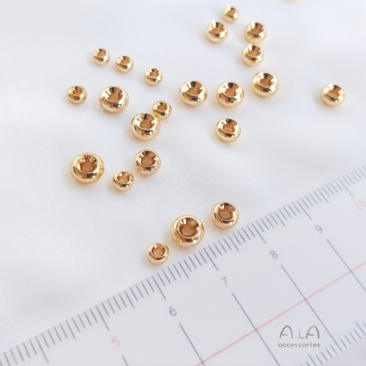 Set 10 Hạt Xâu Chuỗi Vàng 14k Nhiều Màu Sắc Tự Làm Trang Sức Tiện Dụng
