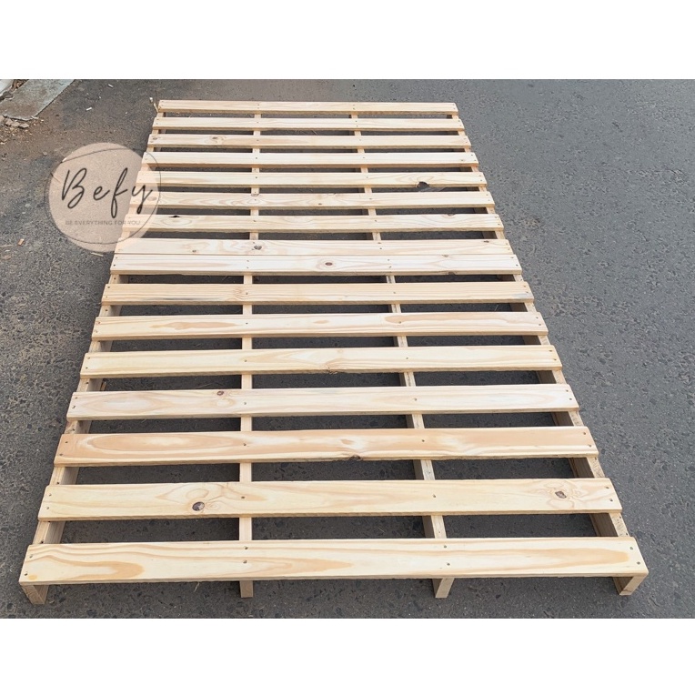 Giường Pallet Gỗ Thông 1m2x2m / Giường Gỗ Thông Gấp Gọn - BEFY