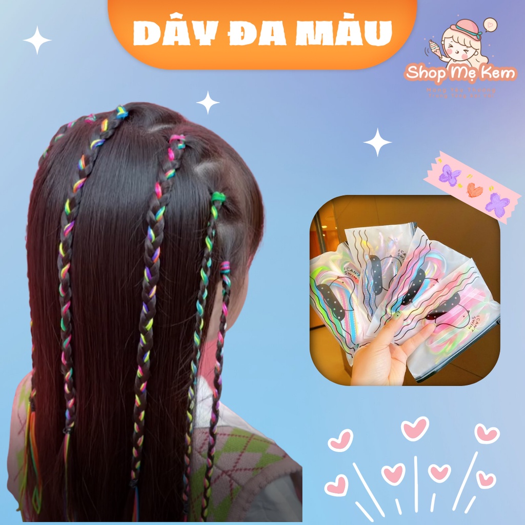 Dây Tết Tóc Bé Gái, Dây Bện Tóc Nhiều Màu Xinh Xắn Dễ Thương, Phụ Kiện Tóc Cho Bé Phong Cách Hàn Quốc