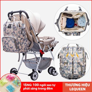 Balo túi xách bỉm sữa dằn di ngụy trang phong cách lính 051
