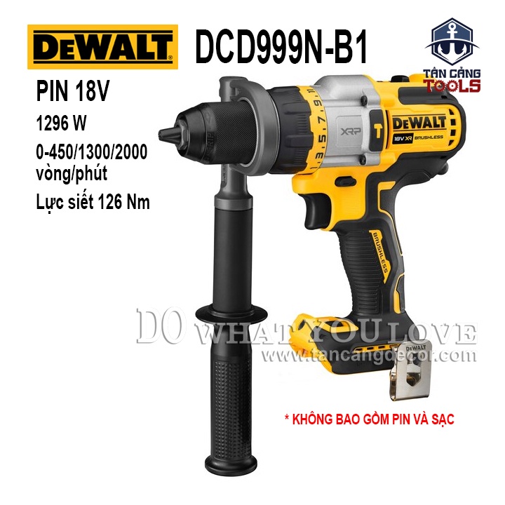Máy Khoan Động Lực Dùng Pin DeWalt 20V DCD999 ( Thân Máy )