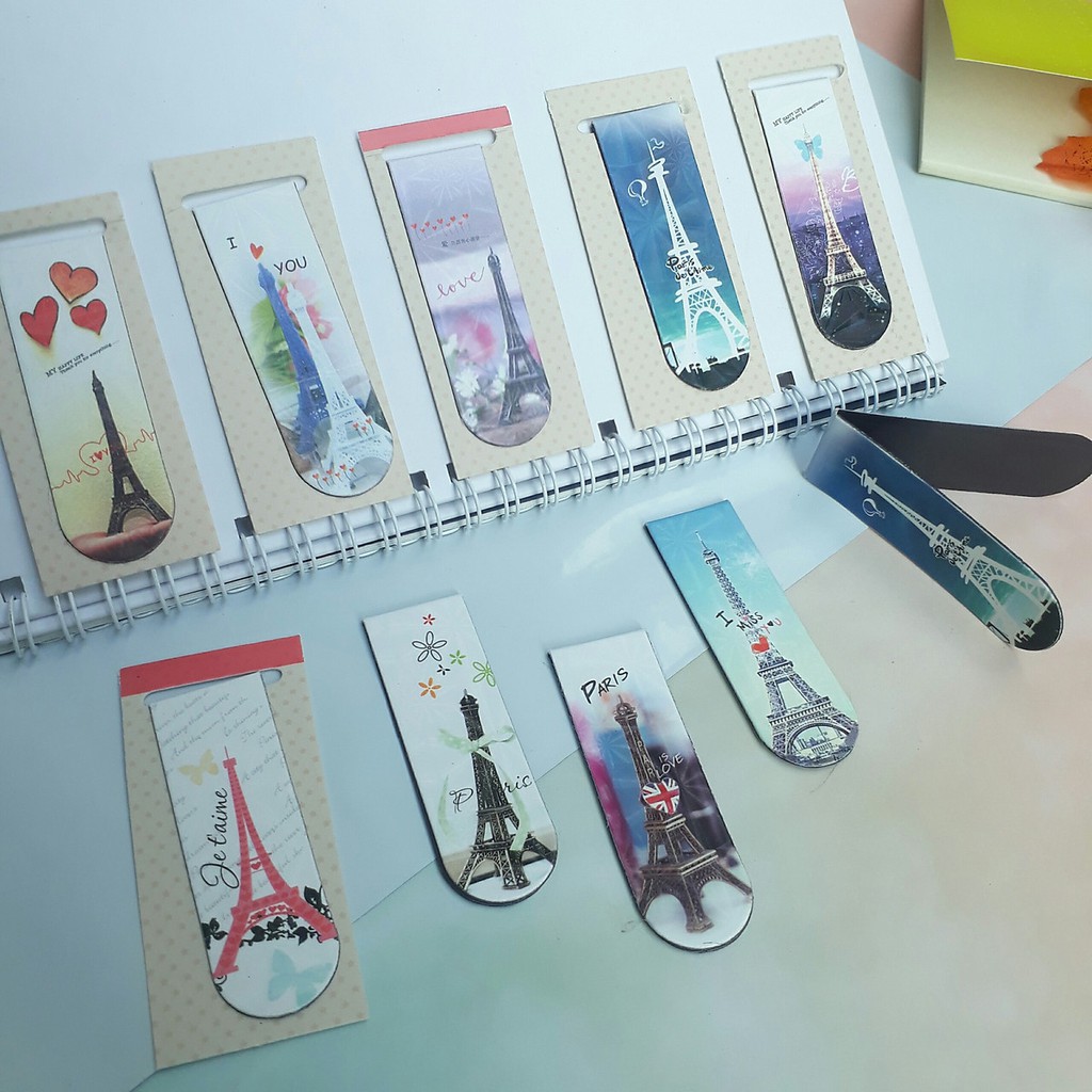 Bộ 6 Đánh Dấu Sách Kẹp Sách Bookmark Nam Châm Chủ Để Phong Cảnh Được Chọn Mẫu