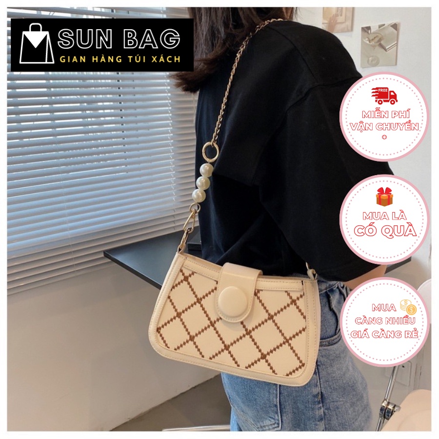 Túi xách nữ đeo chéo, đeo ngực túi đi chơi, đi học, da đẹp, cao cấp size 22cm SB181