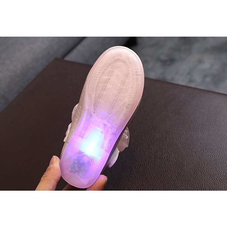 Giày công chúa bằng da có đèn LED phát sáng dễ thương cho bé từ 2-8 tuổi