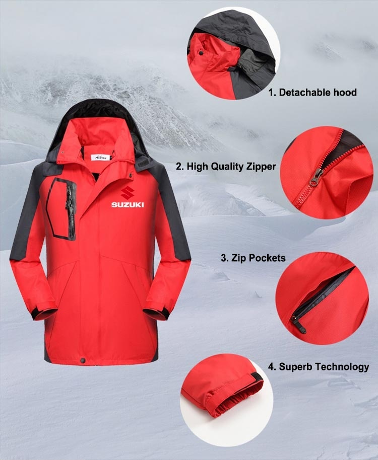 Áo Khoác Dù Chống Thấm Nước In Logo Suzuki