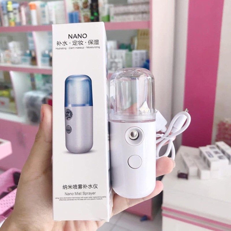 Máy phun sương mini Nano cầm tay tiện lợi - Bản Full Phụ Kiện Cáp Sạc | BigBuy360 - bigbuy360.vn