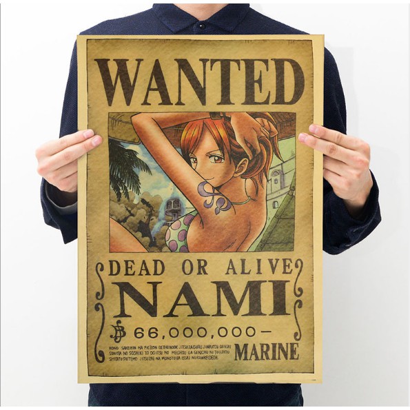 Poster One Piece Luffy Zoro Sanji Nami Robin Chopper Fanky hình nhân vật truy nã | BigBuy360 - bigbuy360.vn