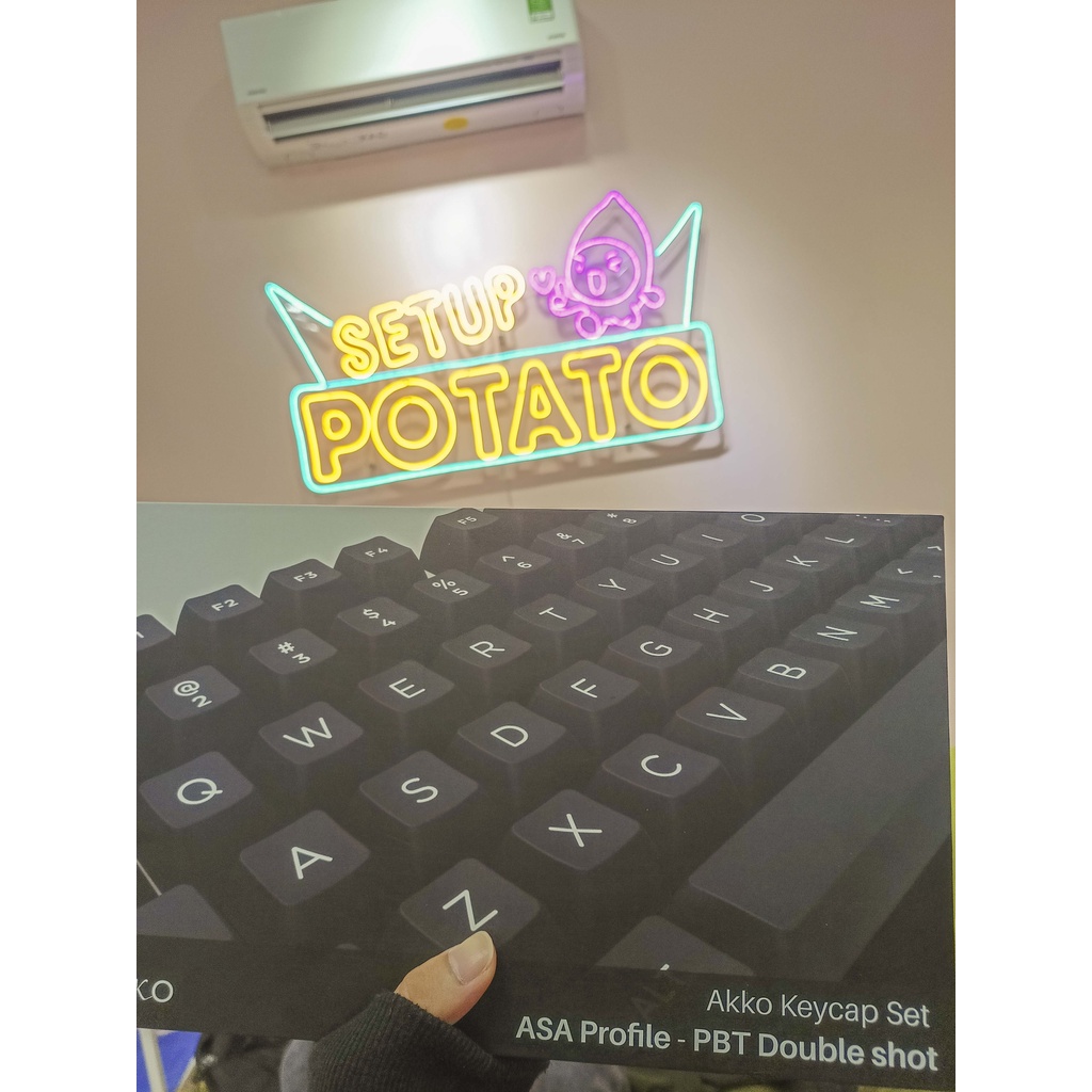 Nút Bàn Phím AKKO Keycap set – White on Black WoB