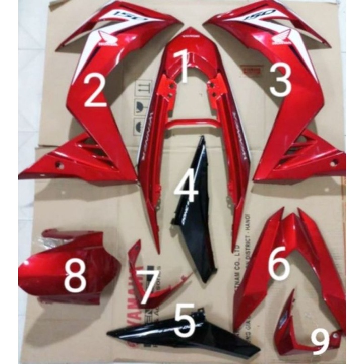 Dàn Áo Winner V1 Đỏ Đời 2018 Chính Hãng Honda