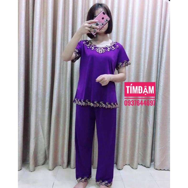 Đồ bộ - Đồ bộ dài trung niên thun lạnh nhiều màu