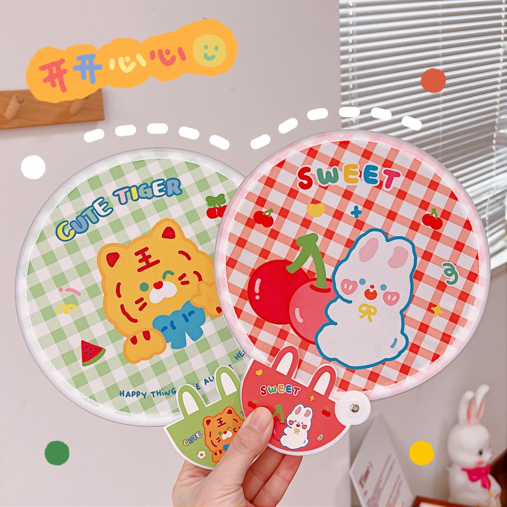 Quạt gió cầm tay mini gấp gọn hoạt hình dễ thương OT04