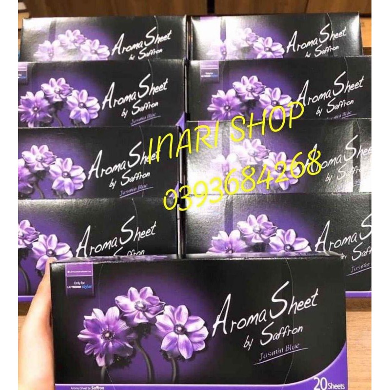 GIẤY THƠM LG - AROMA SHEET TÍM HƯƠNG HOA NHÀI DÙNG CHO MÁY GIẶT KHÔ HẤP SẤY