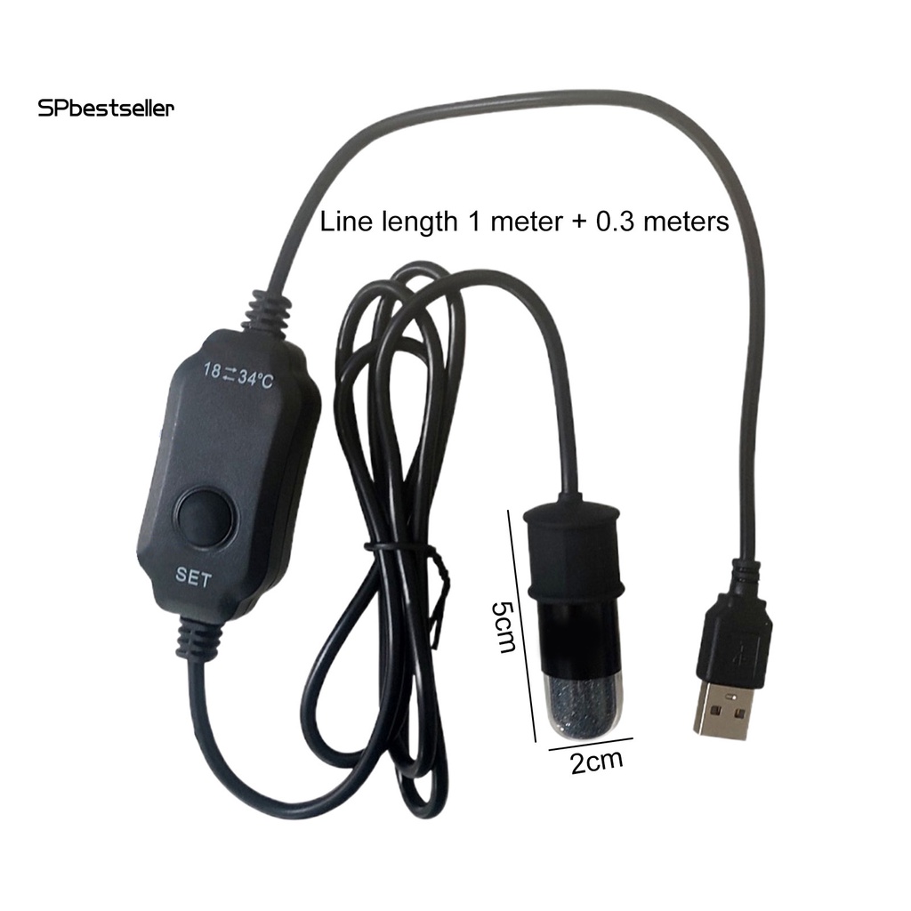Máy Sưởi Ấm Bể Cá USB Kỹ Thuật Số 5V Mini Bằng Niken Crom
