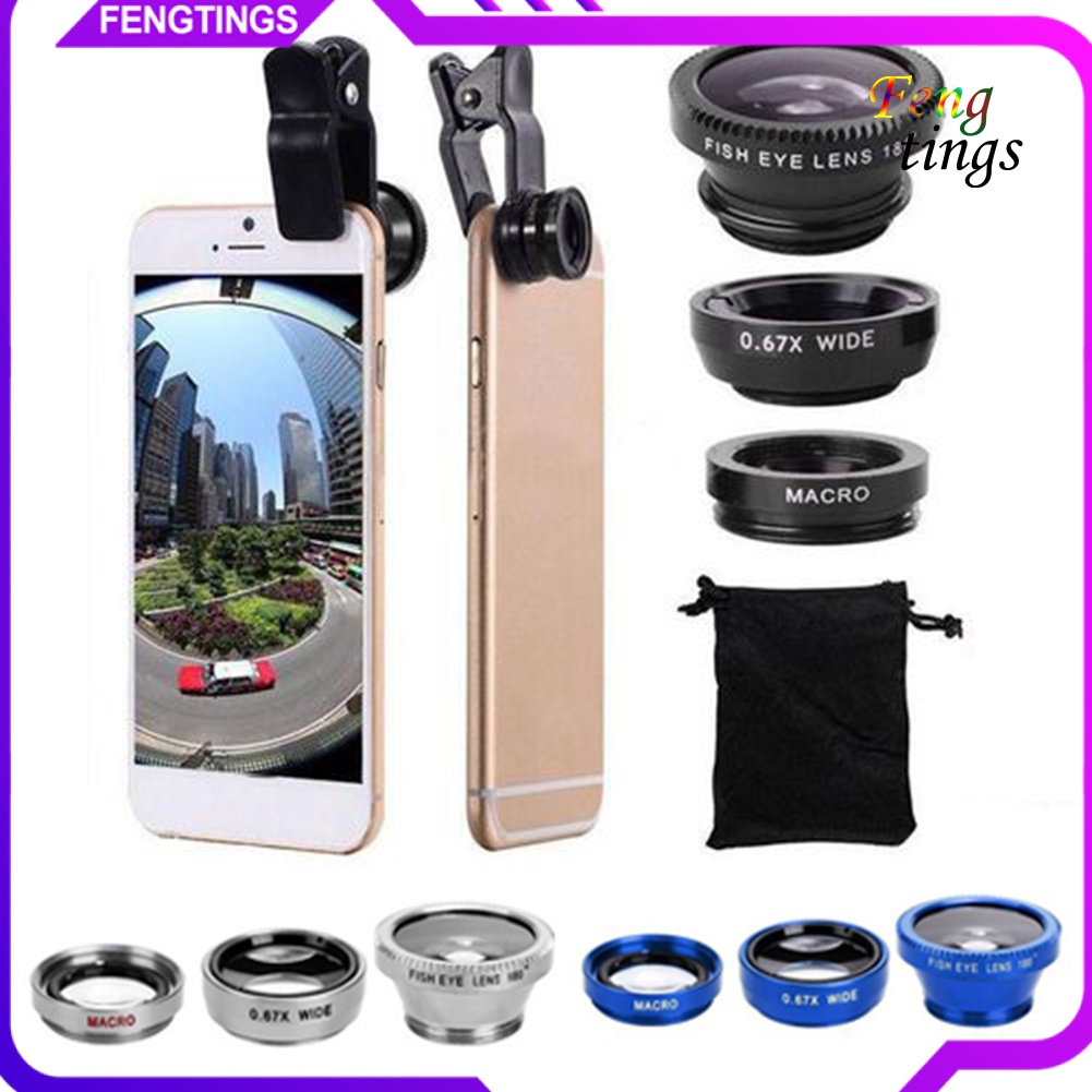 Bộ Ống Kính Macro 3 Trong 1 Chuyên Dụng Cho Điện Thoại