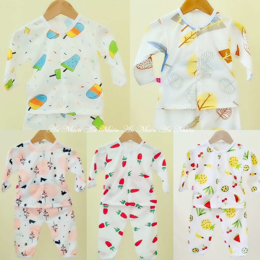 HÀNG LOẠI 1: Set 5 bộ kem dài khuy cotton 2 chiều