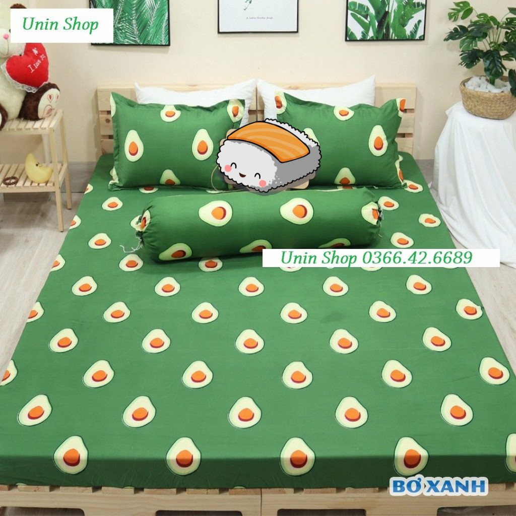 (Sale lớn) Bộ 3 món ga kèm 2 áo gối m6/m8/2m2, drap bo chun bọc nệm mẫu Cung hoàng đạo poly cotton