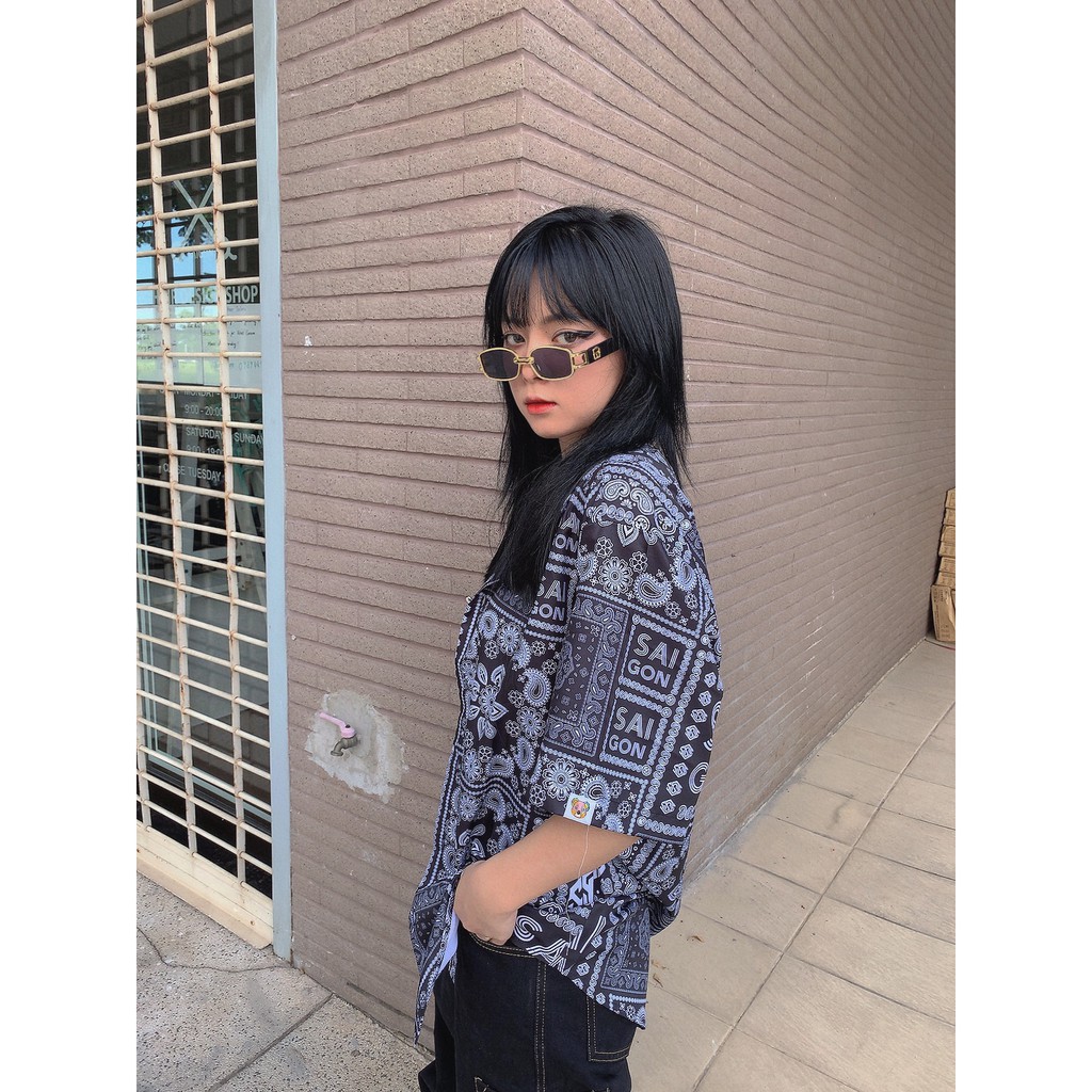 Áo Sơ Mi Nam Nữ Ngắn Tay SGES Họa Tiết Bandana Unisex | BigBuy360 - bigbuy360.vn