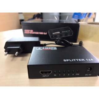 Bộ chia hdmi có khuyếch đại kèm adapter