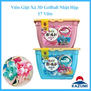 Viên Giặt Xả 3D GelBall Nhật Hộp 17 Viên