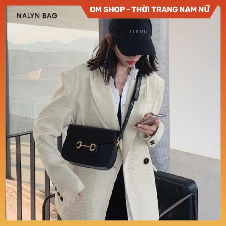 TÚI XÁCH GUXI BẢN HÀ HỒ TRƠN CHO NỮ , TÚI ĐEO CHÉO ĐEN NÂU PHONG CÁCH HÀN QUỐC