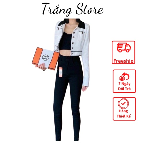 Quần Tregging cạp cao 2 cúc 💖 𝑭𝑹𝑬𝑬𝑺𝑯𝑰𝑷 💖 Quần Tregging nữ chất Umi hàn dày mịn màu đen siêu tôn dáng