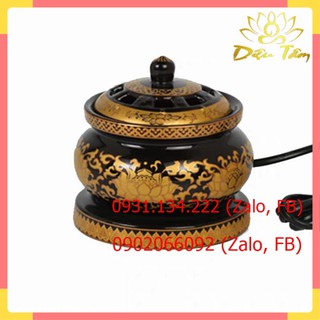 Lư xông trầm điện lư xông trầm đa năng size 14x15cm có hẹn giờ