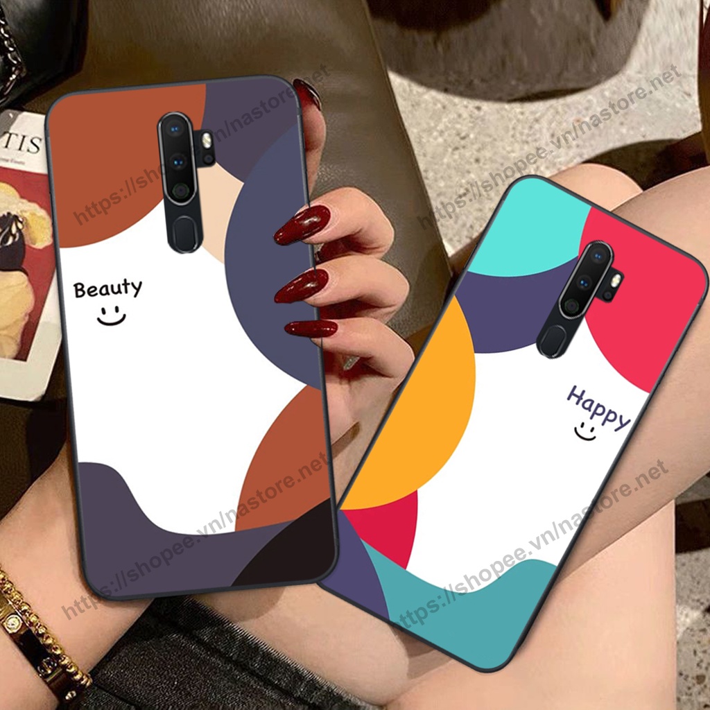 Ốp lưng Oppo A5 2020 / A9 2020 mặt cười, họa tiết caro đơn giản đẹp cute