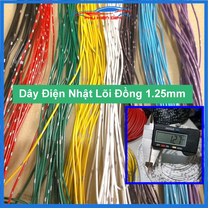 1 mét dây điện nhật lõi đồng 1.25mm chuyên dùng cho ô tô xe máy