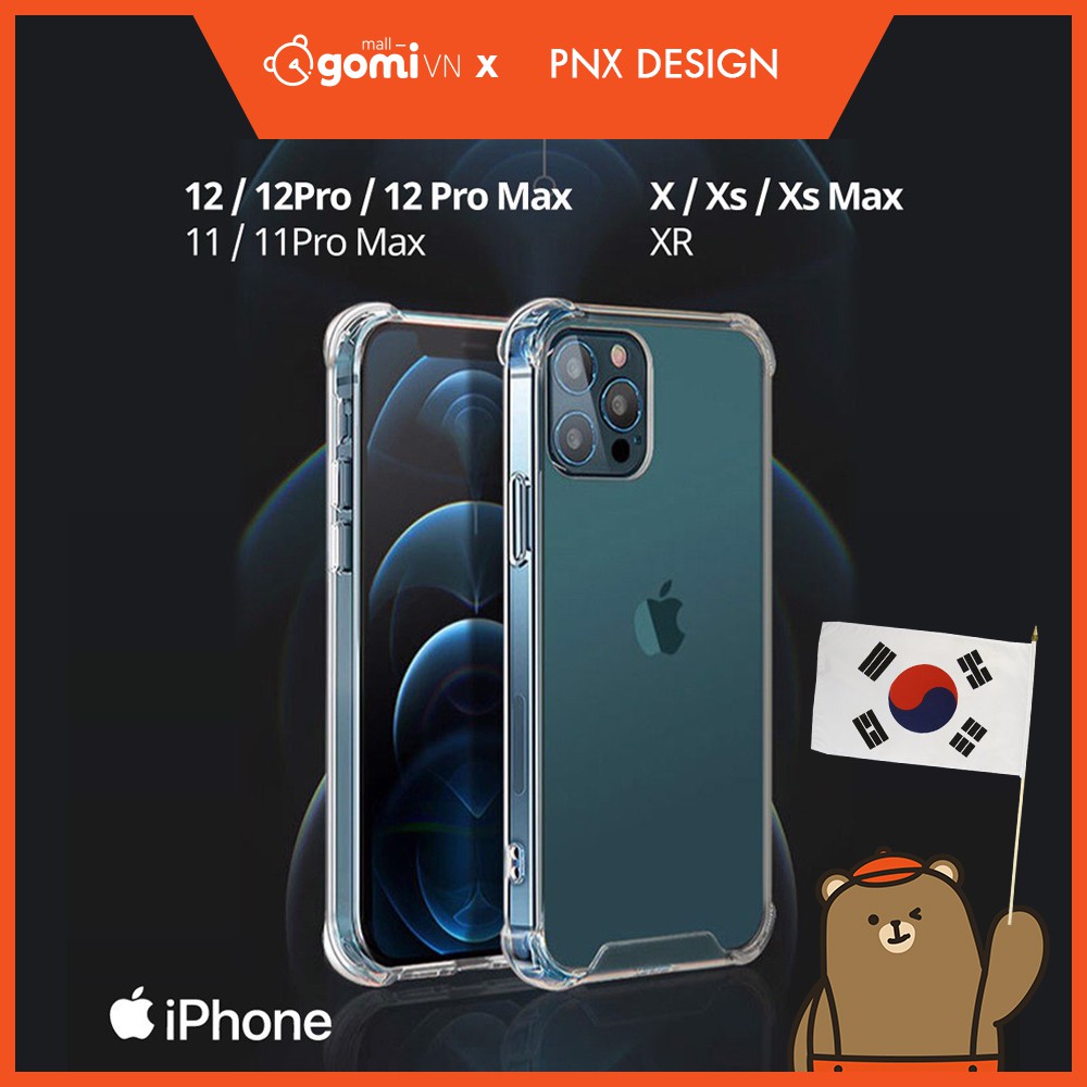 SET Ốp Lưng Chống Va Đập + Dán Cường Lực Màn Hình + Túi Chống Nước Iphone Cao Cấp PNX Design Iphone Phone Case GomiMall