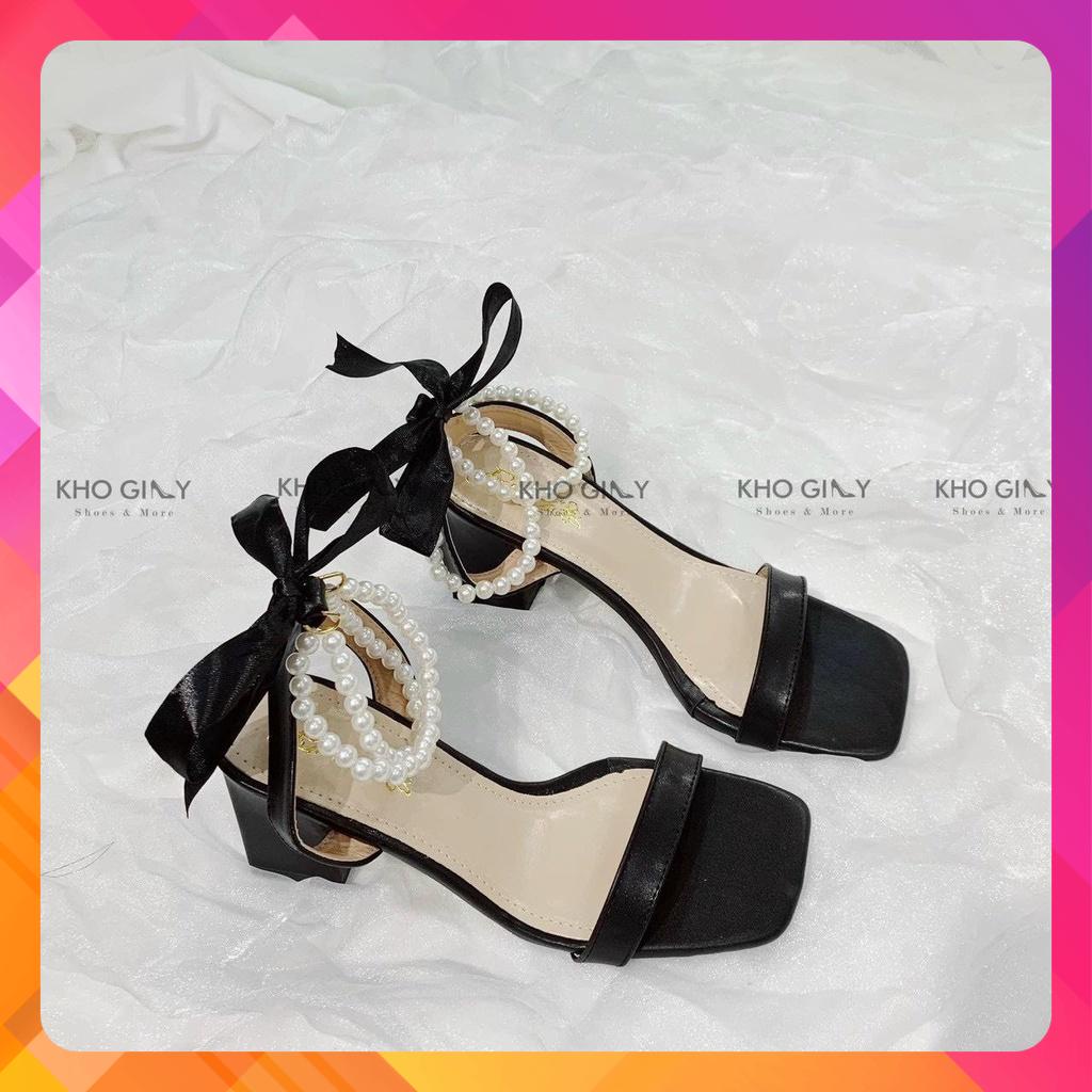 SANDAL 7P GÓT NGỌC BUỘC DÂY NƠ CÁCH ĐIỆU ( S172 )