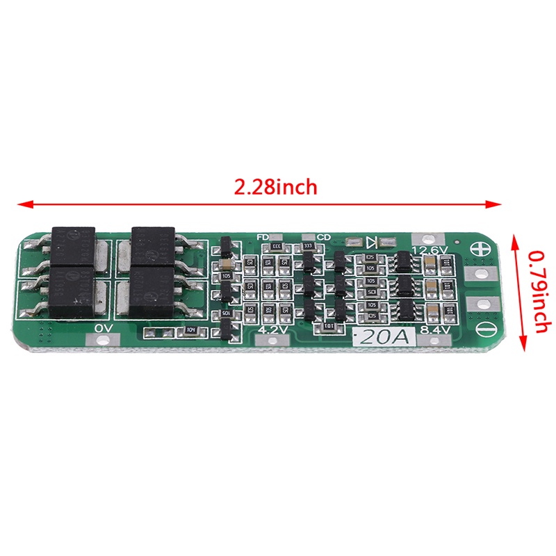 ### Phụ Kiện Bảo Vệ Pin Li-ion 18650 3S 20A PCB BMS 12.6V Sự Bảo Vệ