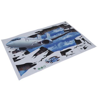 Miếng Dán Tường / Sàn Hình Máy Bay 3d Độc Đáo