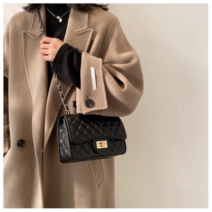 Túi xách nữ đeo chéo ô trám nắp xoay da PU cao cấp thời trang Hàn Quốc TX21 túi đeo vai Chip Xinh Shop