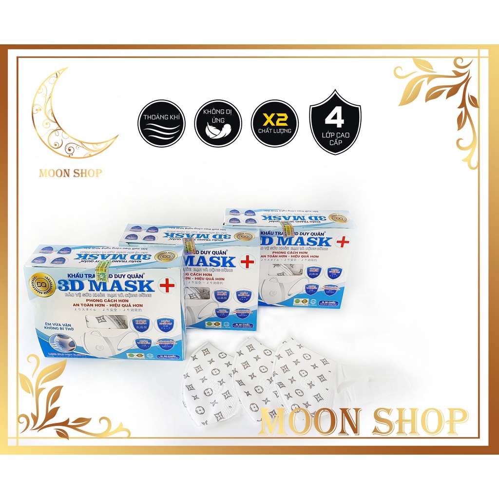 Khẩu trang họa tiết 3d hộp 50 cái công nghệ nhật