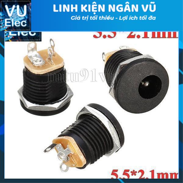 Jack Nguồn DC-022 5.5*2.1mm có ren ốc