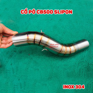 Cổ pô CB500F, 500X, CBR500 Slip on inox 304