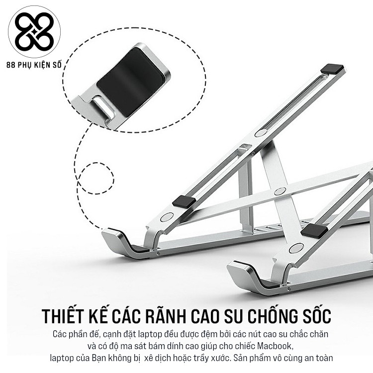 Giá đỡ Aluminum Wiwu S400 cho Macbook và Laptop 13 inch đến 15.5 inch chính hãng | BigBuy360 - bigbuy360.vn