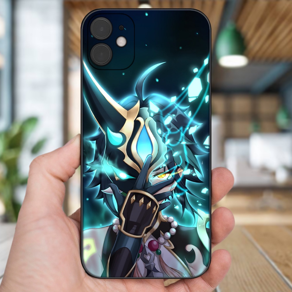 Ốp lưng iPhone 11 dẻo đen cạnh vuông in hình Xiao Genshin Impact