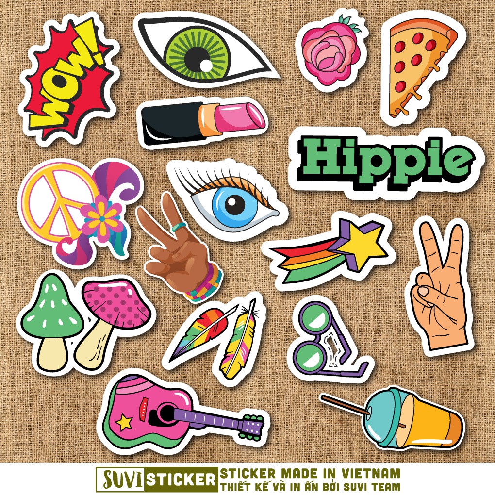 50 Sticker Something chống nước sticker dán laptop, điện thoại, đàn guitar, mũ bảo hiểm, vali. MSP: K07