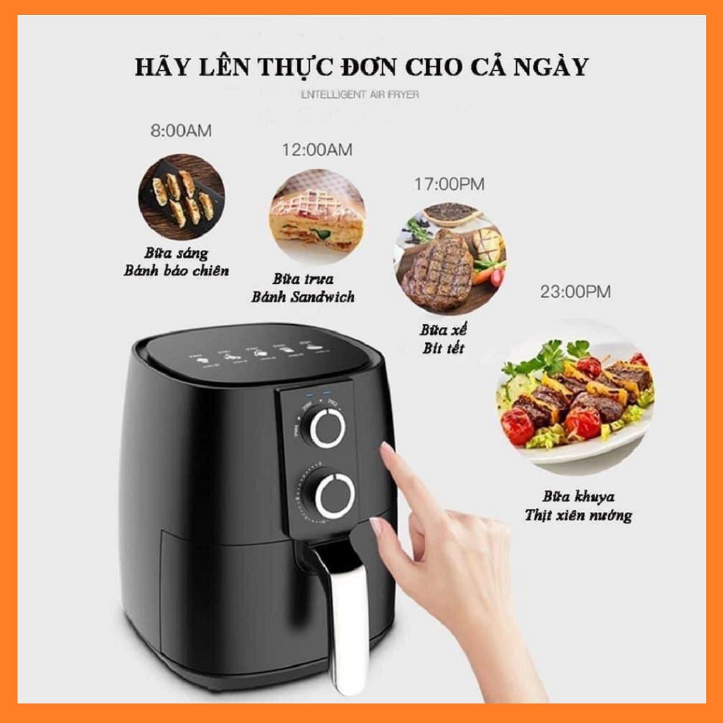 BẢO HÀNH 1 NĂM - Nồi chiên không dầu Chính hãng CAMEL Dung tích 5L Màu đen - BẾP NƯỚNG