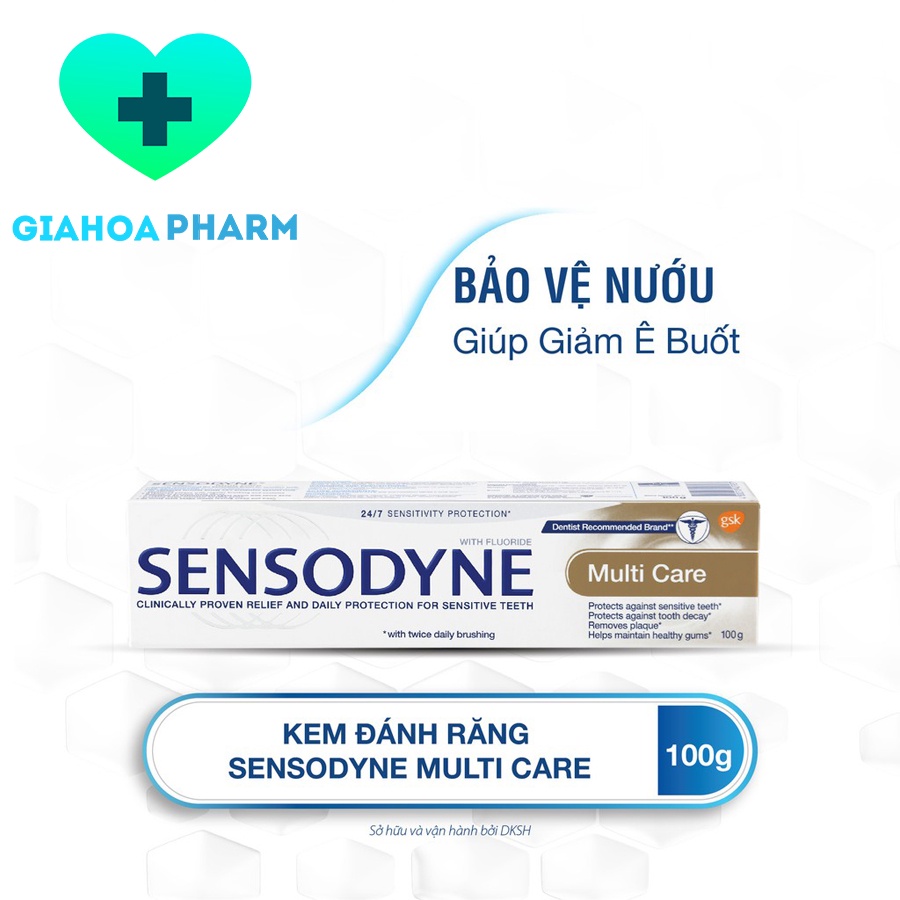 Sensodyne Multi Care (CHÍNH HÃNG) - Kem đánh răng bảo vệ toàn diện, giảm ê buốt, sâu răng, loại mảng bám